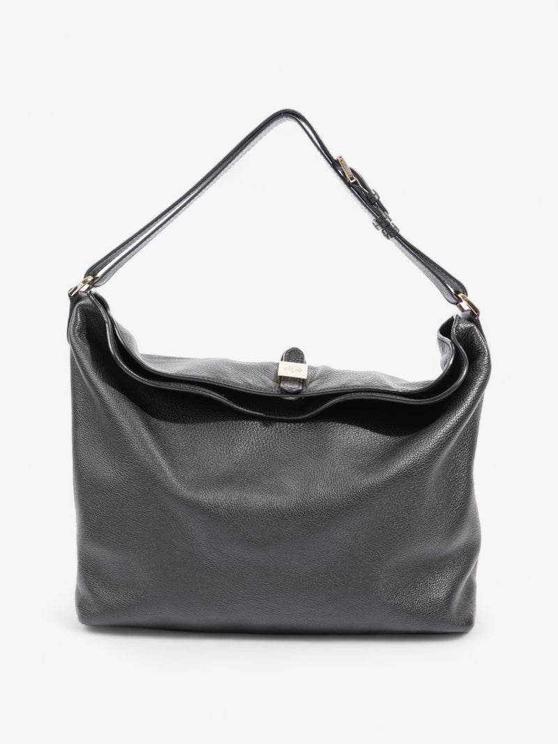  Mulberry Tassie Hobo Black Calfskin Leather