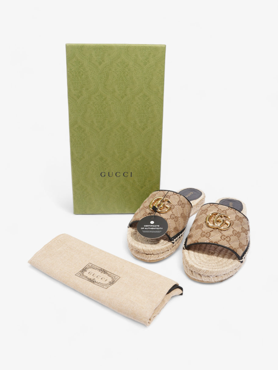 Gucci GG Espadrille Slides GG Supreme Canvas EU 38.5 UK 5.5 Image 10