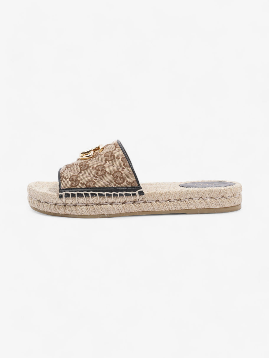 Gucci GG Espadrille Slides GG Supreme Canvas EU 38.5 UK 5.5 Image 5