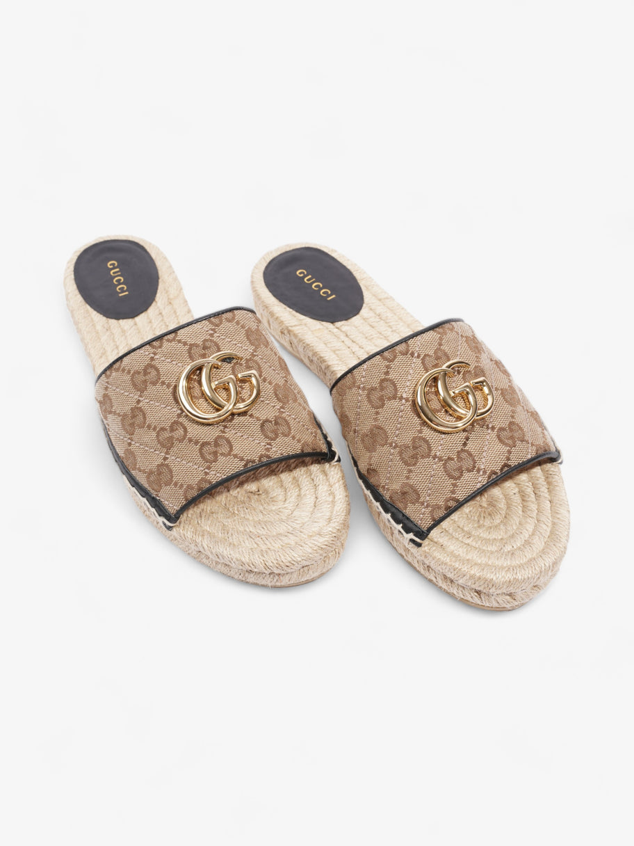 Gucci GG Espadrille Slides GG Supreme Canvas EU 38.5 UK 5.5 Image 8