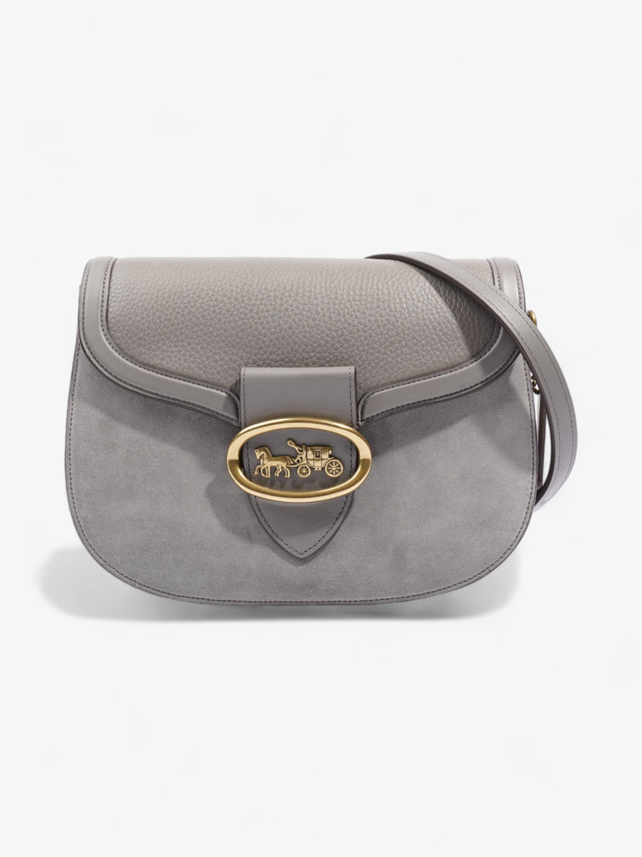 Coach Kat Saddle Grey Suede Image 1