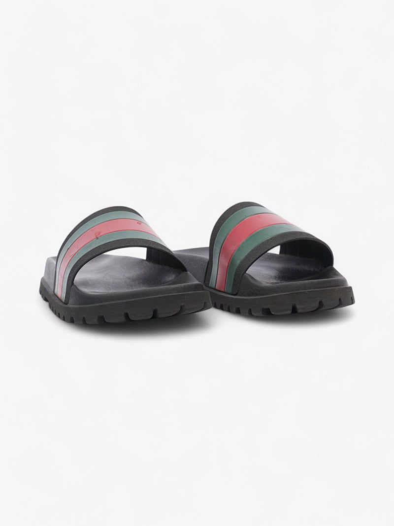  Gucci Pursuit Trek Slides Black / Green / Red Rubber EU 41 UK 7