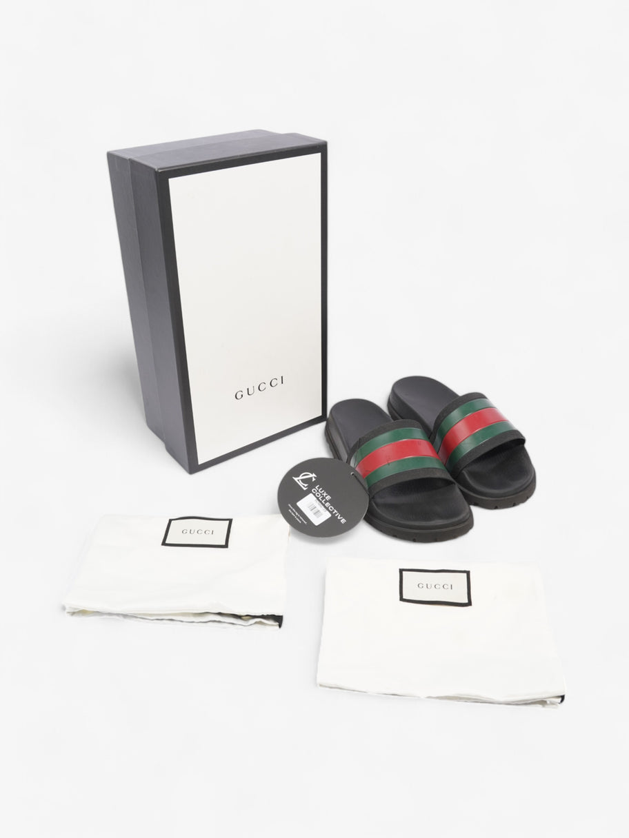 Gucci Pursuit Trek Slides Black / Green / Red Rubber EU 41 UK 7 Image 9