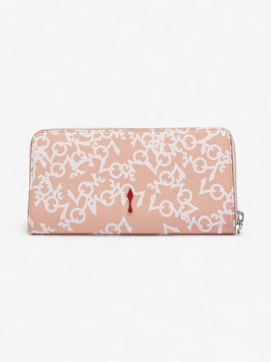 Christian Louboutin Love Zip Around Wallet Peach / White Leather Image 2