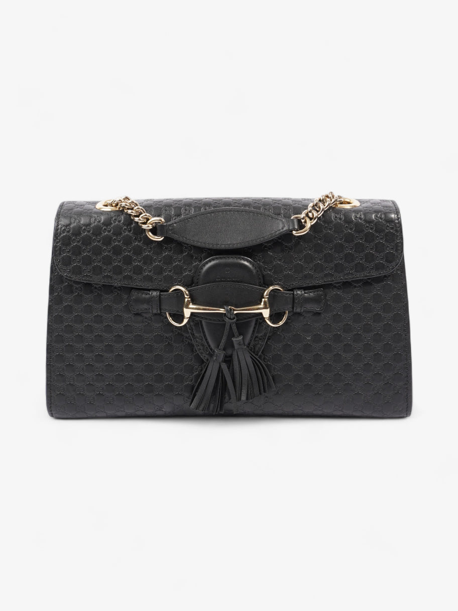 Gucci Emily Guccissima Chain Black Leather Medium Image 1