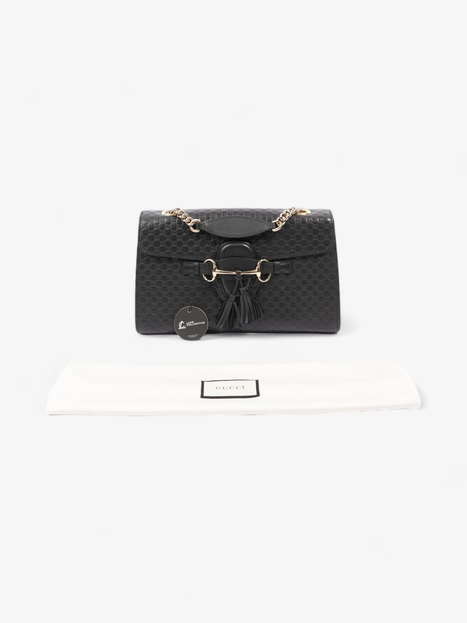 Gucci Emily Guccissima Chain Black Leather Medium Image 8