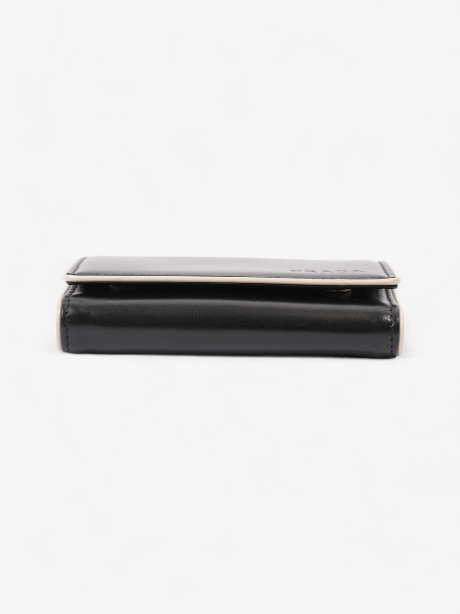 Prada Key Pouch Black / Cream Leather Image 5