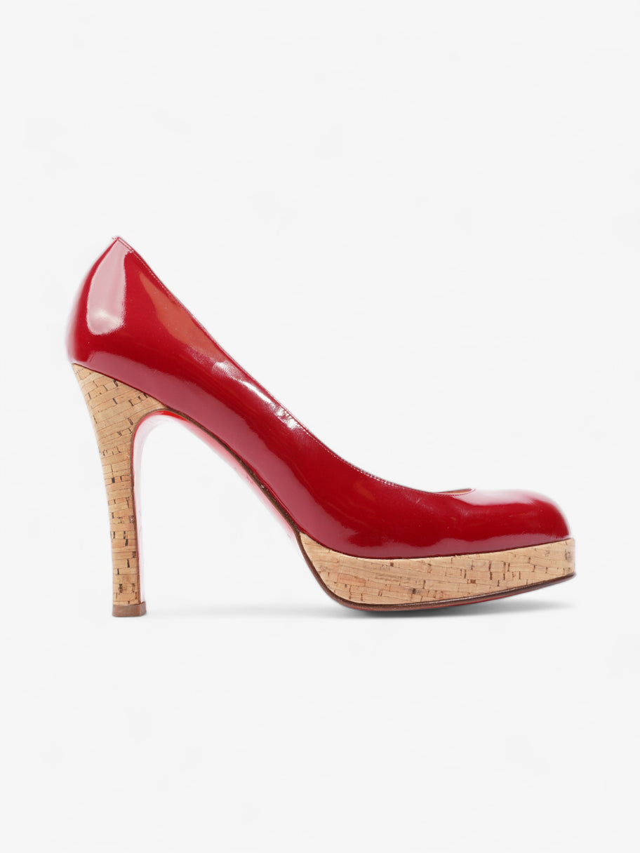 Christian Louboutin Cork Platform Heels 110mm Red Patent Leather EU 39 UK 6 Image 1