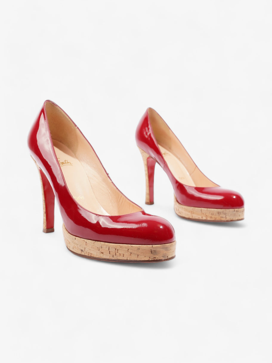 Christian Louboutin Cork Platform Heels 110mm Red Patent Leather EU 39 UK 6 Image 2