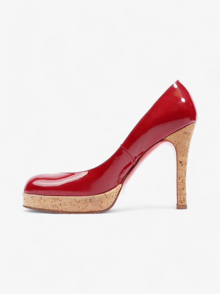 Christian Louboutin Cork Platform Heels 110mm Red Patent Leather EU 39 UK 6 Image 3