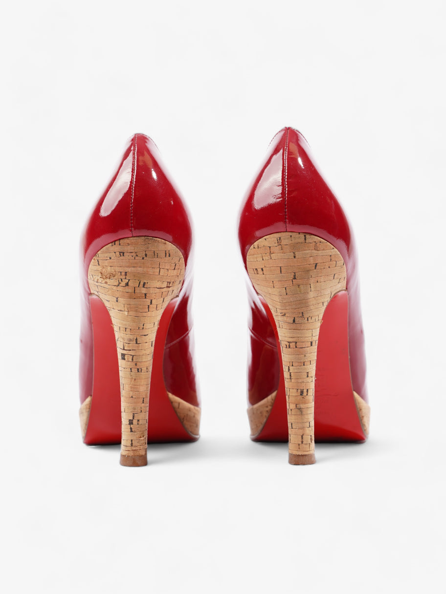 Christian Louboutin Cork Platform Heels 110mm Red Patent Leather EU 39 UK 6 Image 6