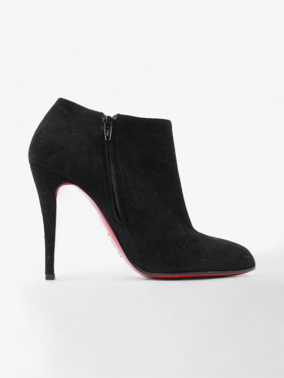 Christian Louboutin Belle Ankle Booties 110mm Black Suede EU 39 UK 6 Luxe Collective