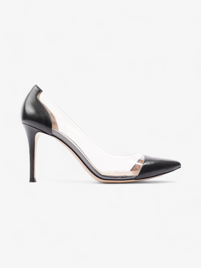  Gianvito Rossi Plexi Pointed Toe Heels 80mm Black PVC EU 40 UK 7