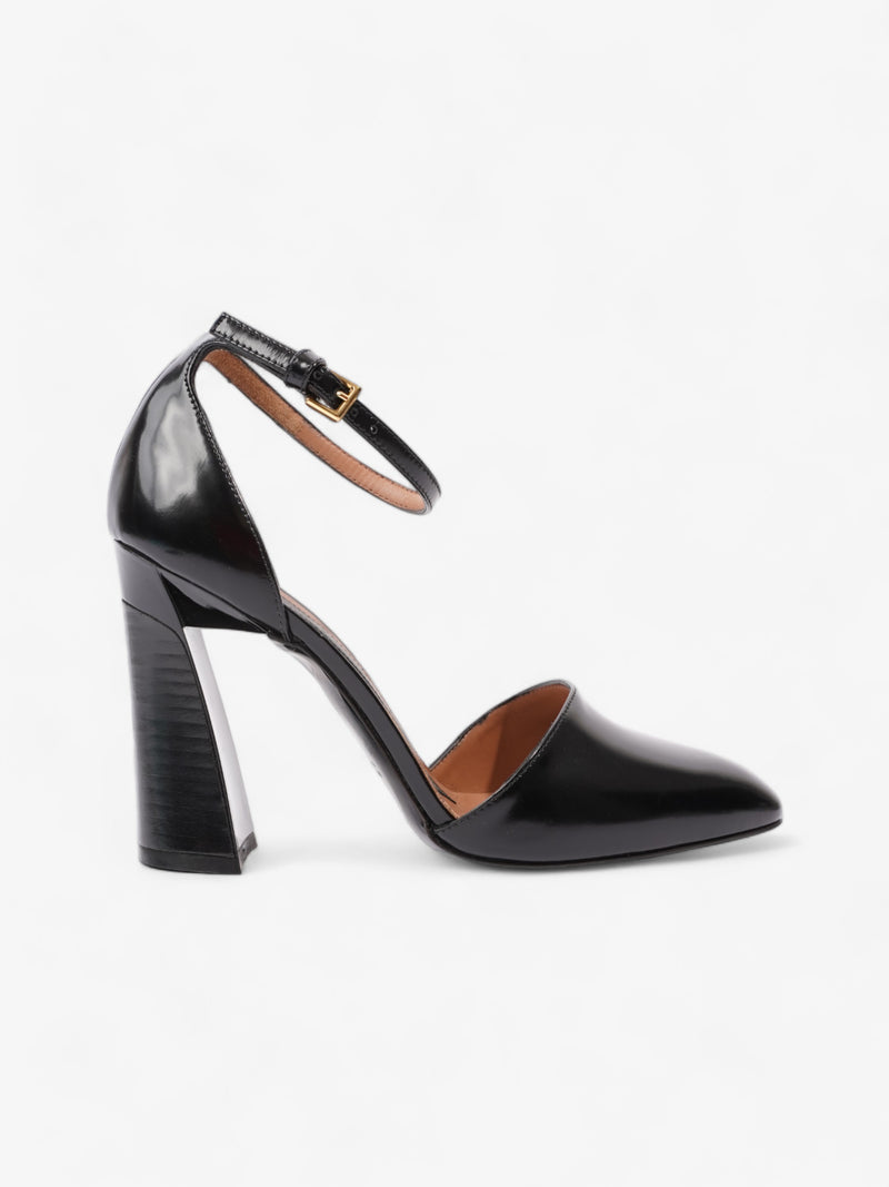  Marni Pointed Strap Heels 95mm Black Patent Leather EU 39 UK 6