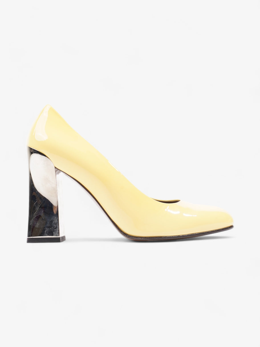 Marni Block Heel 80mm Butter Yellow Patent Leather EU 39.5 UK 6.5 Image 1