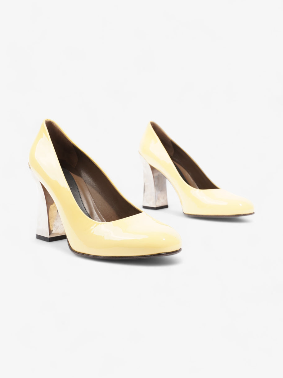 Patent leather yellow heels online