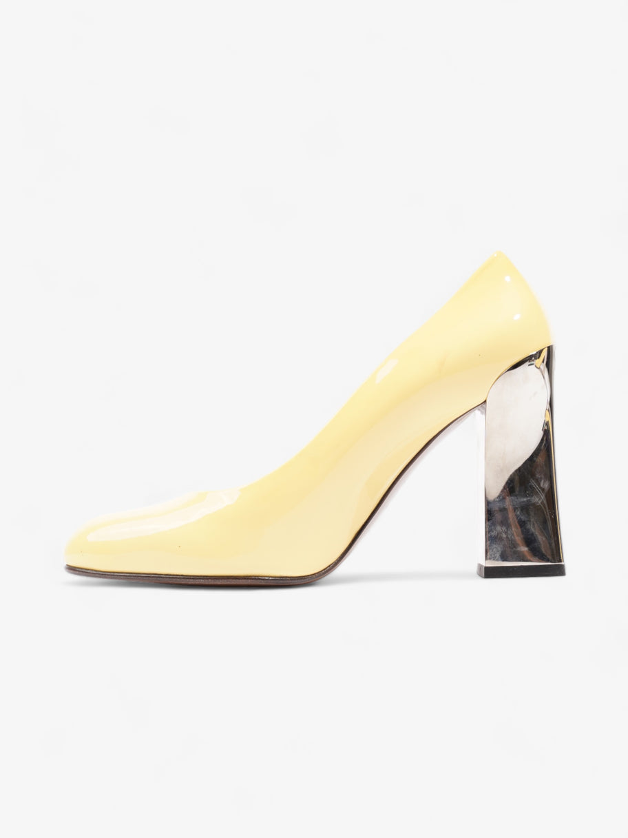 Marni Block Heel 80mm Butter Yellow Patent Leather EU 39.5 UK 6.5 Image 3