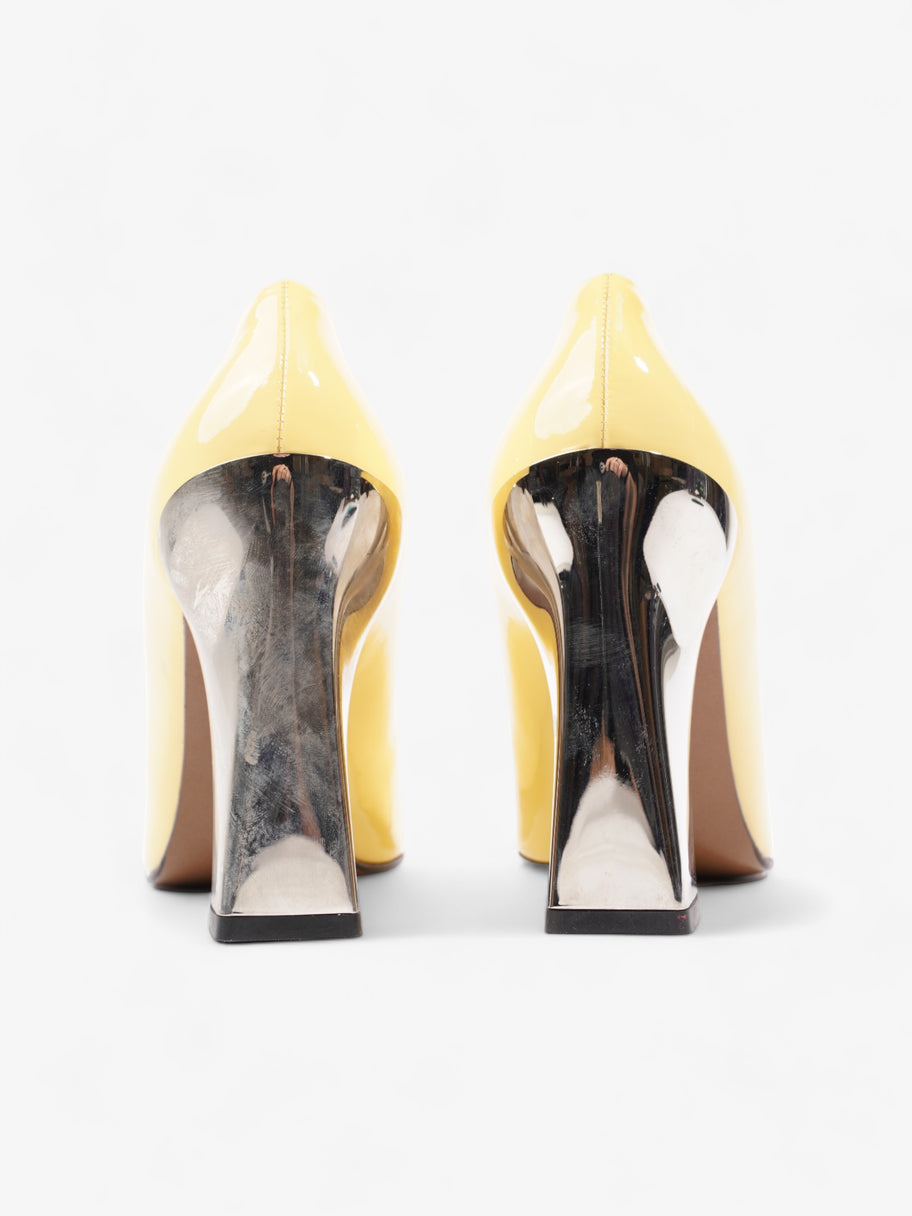 Marni Block Heel 80mm Butter Yellow Patent Leather EU 39.5 UK 6.5 Image 6