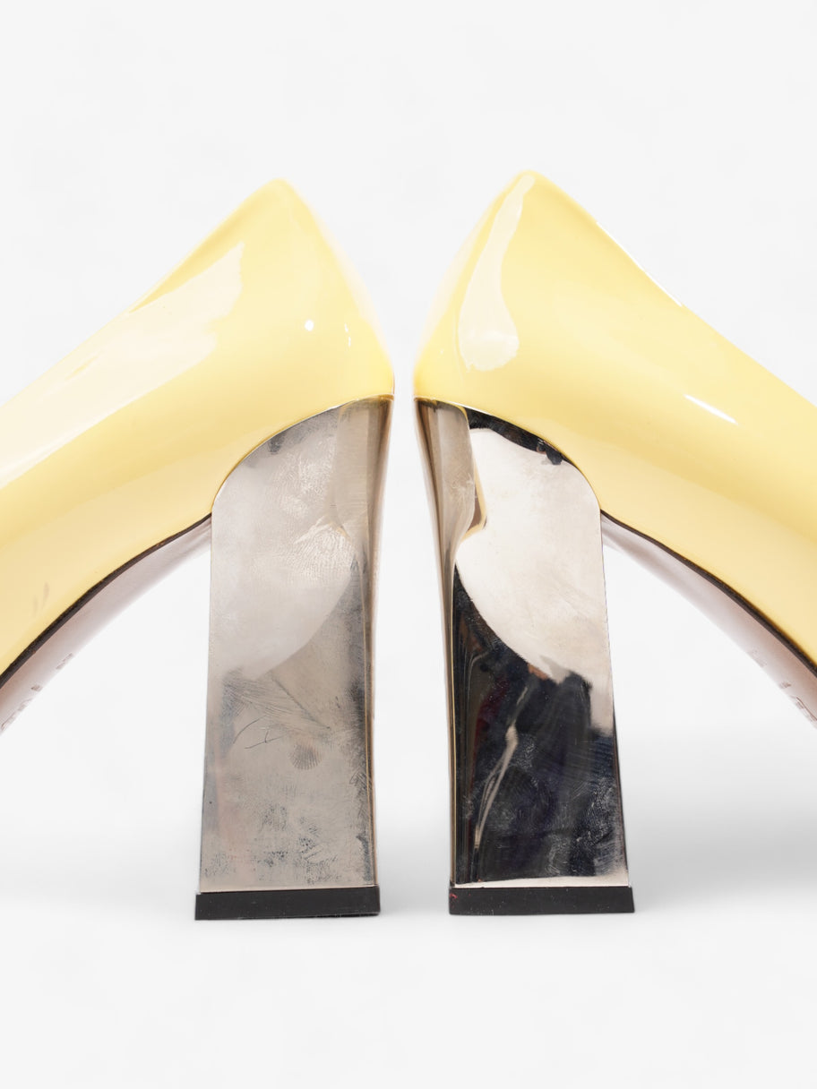 Marni Block Heel 80mm Butter Yellow Patent Leather EU 39.5 UK 6.5 Image 9