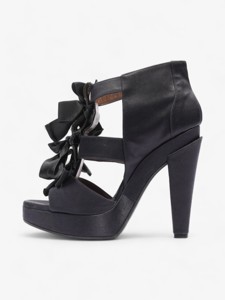 Marni Ribbon Bow Open Toe 135mm Black Satin EU 39 UK 6 Image 3