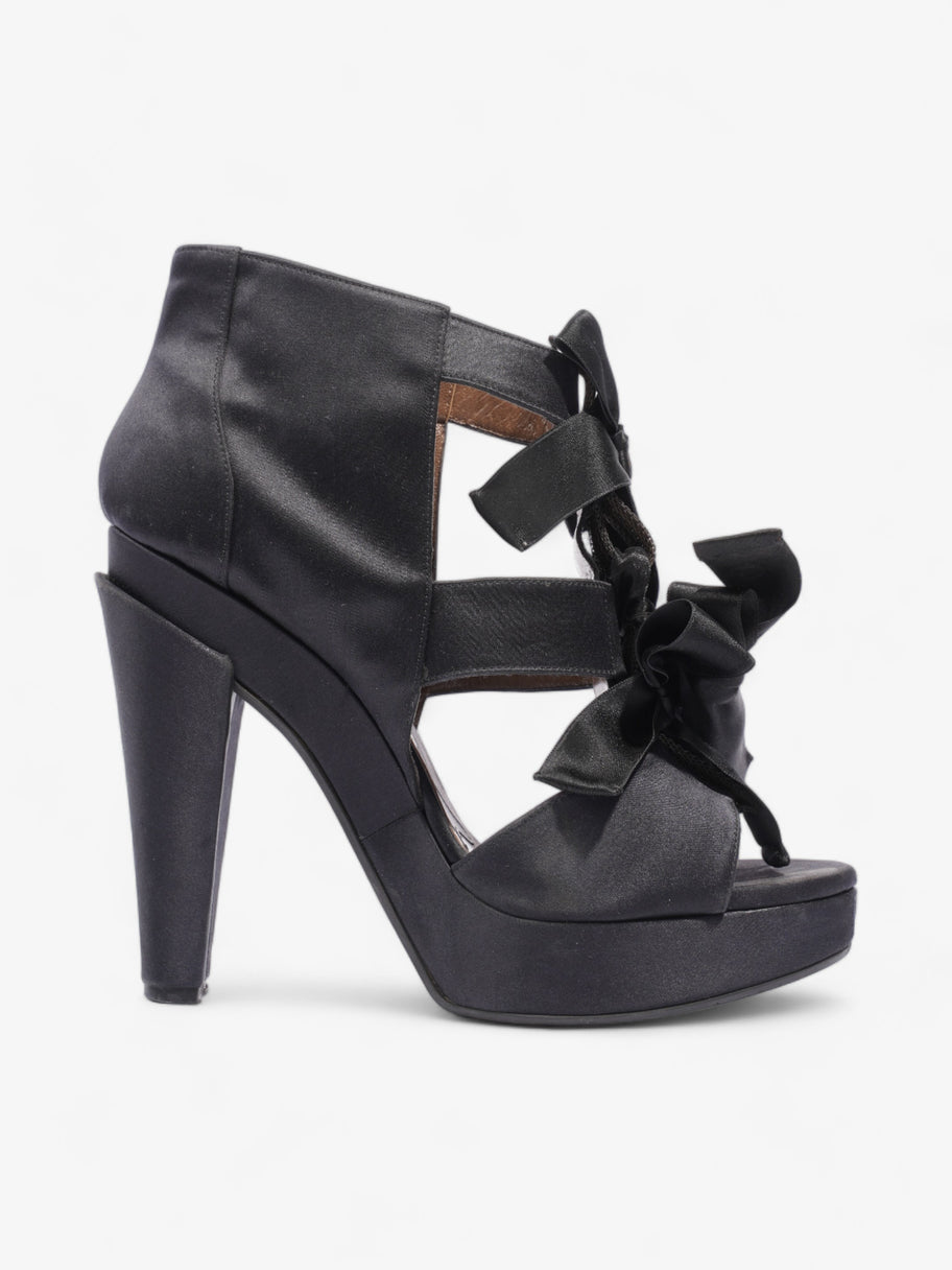 Marni Ribbon Bow Open Toe 135mm Black Satin EU 39 UK 6 Image 4