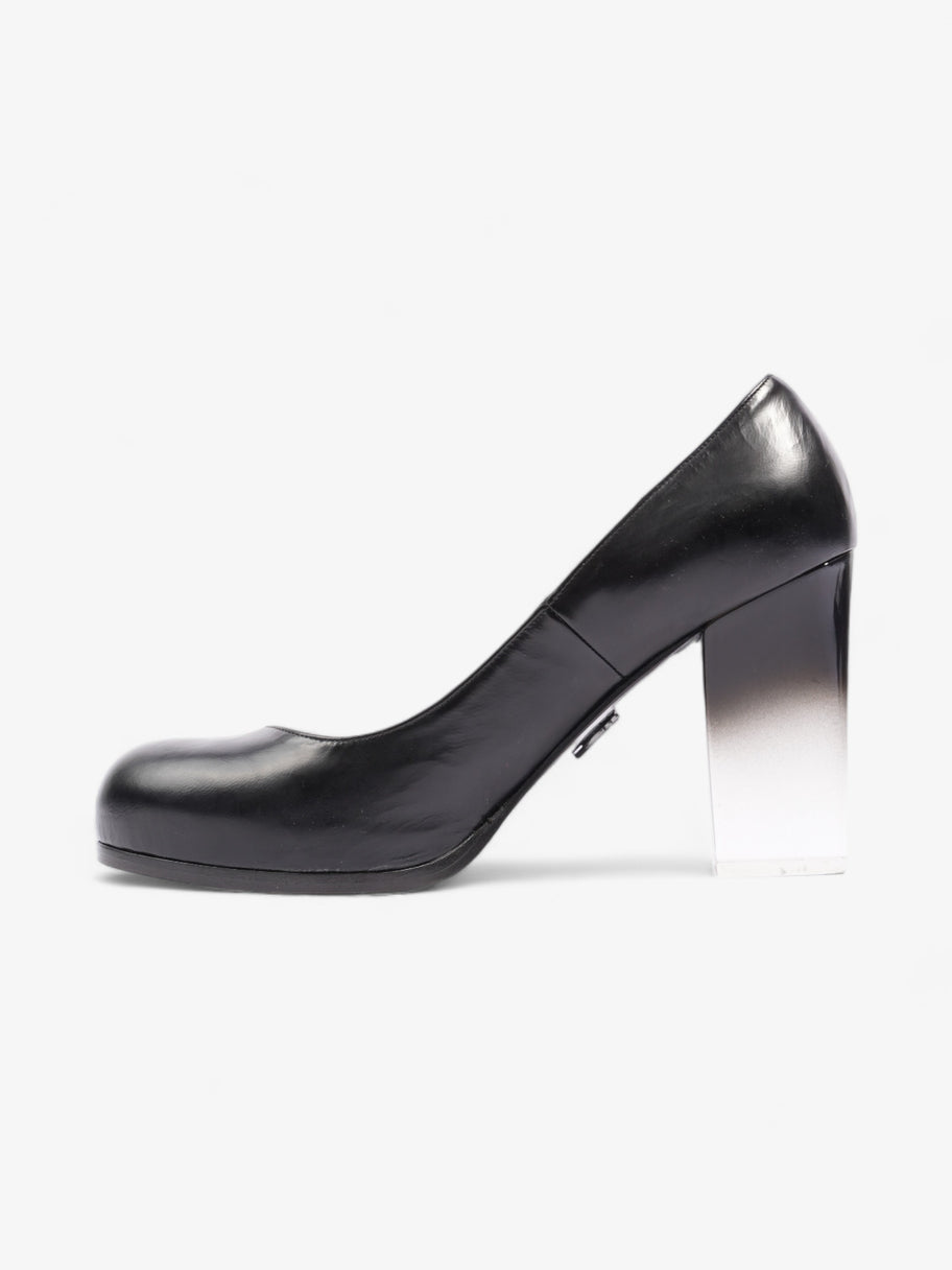 Ritch Erani Perspex Block Heel 80mm Black Leather EU 40 UK 7 Image 3