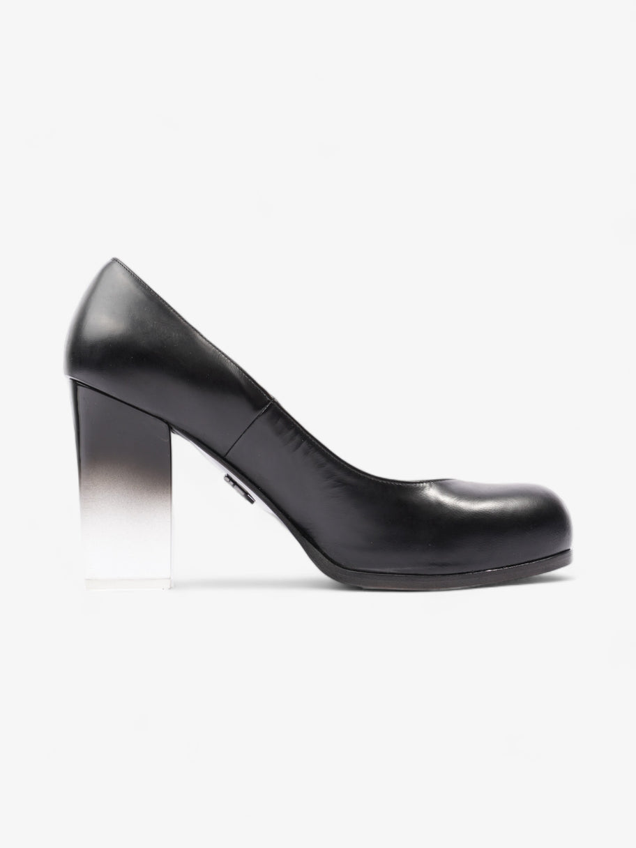 Ritch Erani Perspex Block Heel 80mm Black Leather EU 40 UK 7 Image 4