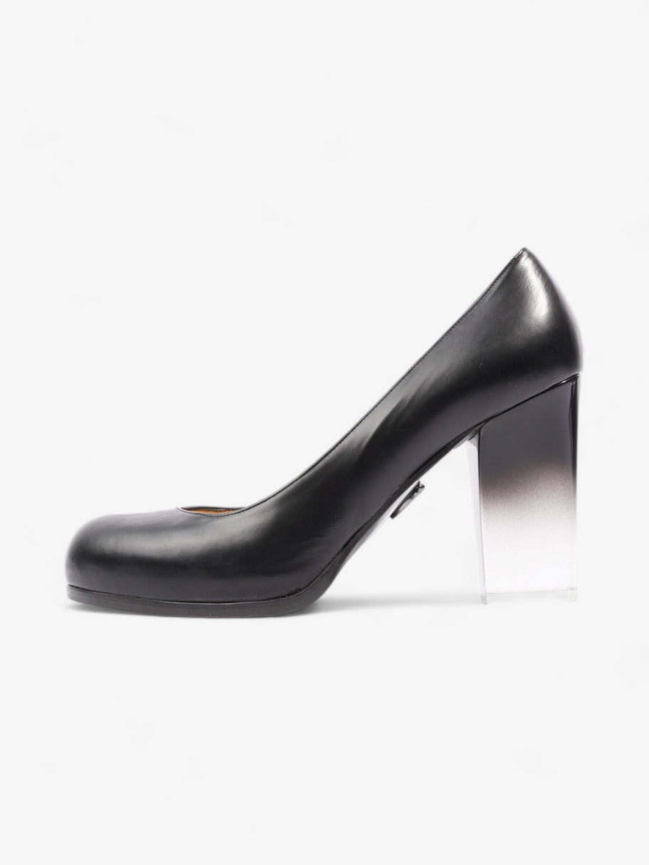 Ritch Erani Perspex Block Heel 80mm Black Leather EU 40 UK 7 Image 5