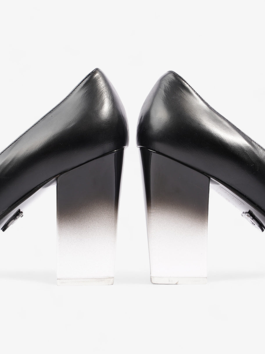 Ritch Erani Perspex Block Heel 80mm Black Leather EU 40 UK 7 Image 9