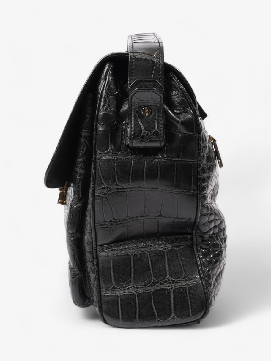 Brioni Business Bag Black Embossed Leather Image 3