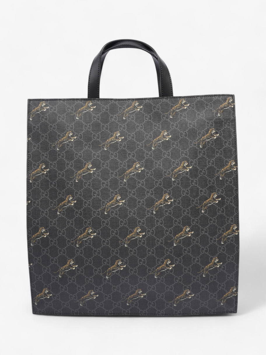 Gucci Bestiary Tote in Tiger Black Coated Canvas Image 4