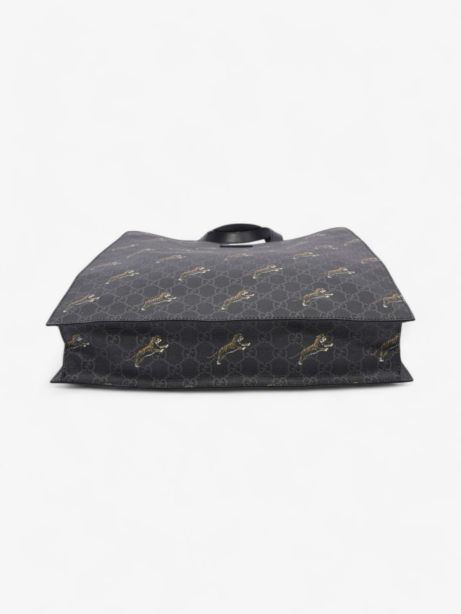 Gucci Bestiary Tote in Tiger Black Coated Canvas Image 6