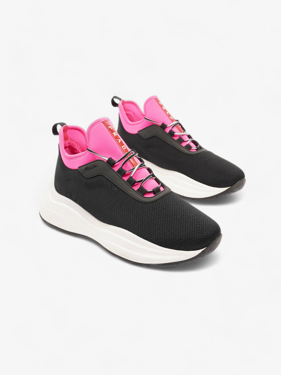 Prada Neoprene Sneakers Black Pink Neoprene EU 39 UK 6 Luxe Collective