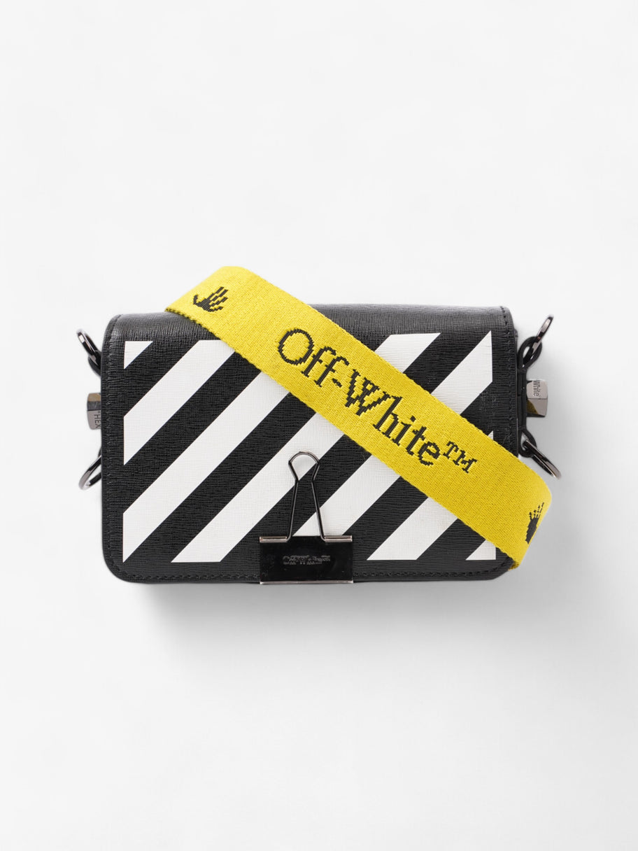 Off White Diag Clip Bag Black / White / Yellow Leather Image 1