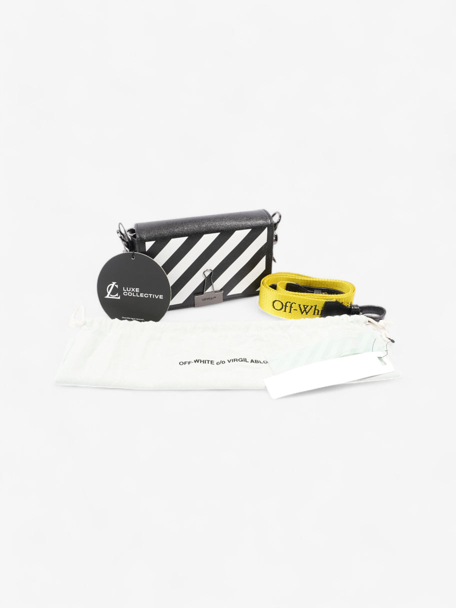 Off White Diag Clip Bag Black / White / Yellow Leather Image 11