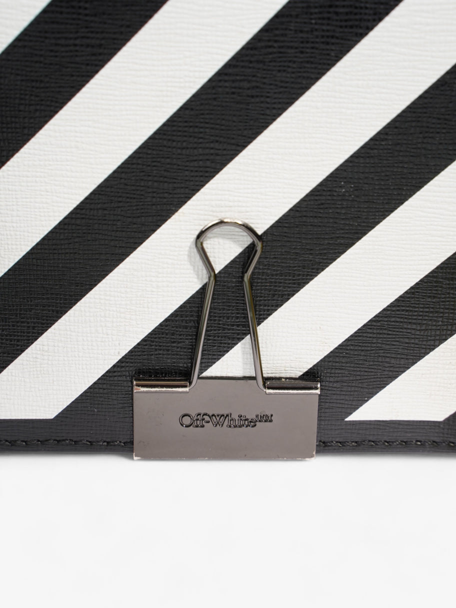 Off White Diag Clip Bag Black / White / Yellow Leather Image 10