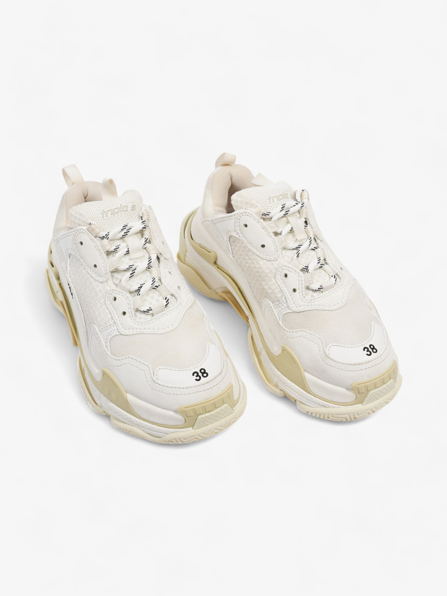 Balenciaga Triple S White Cream Mesh EU 38 UK 5 Luxe Collective