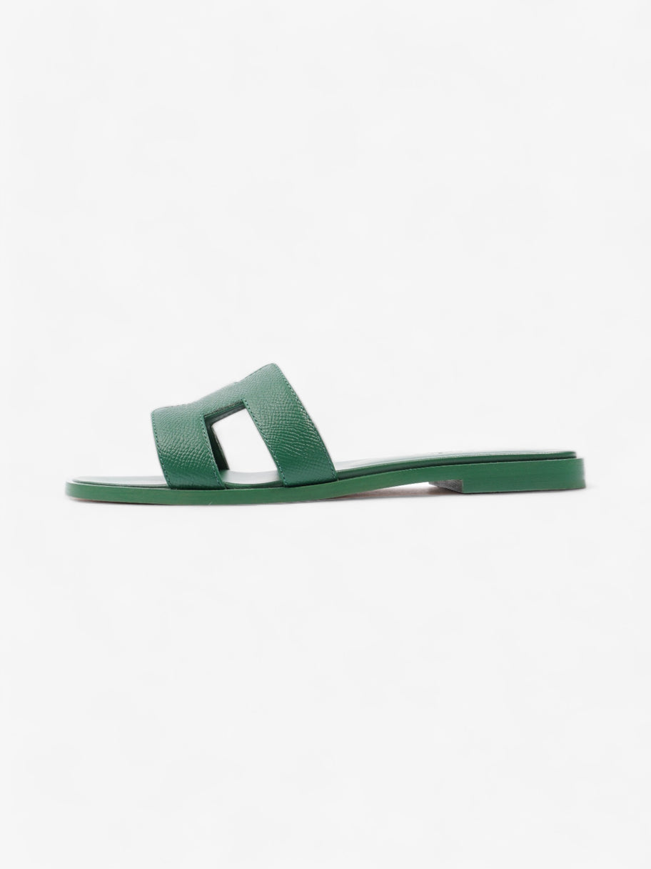 Hermes Oran Sandals Green Leather EU 36.5 UK 3.5 Luxe Collective