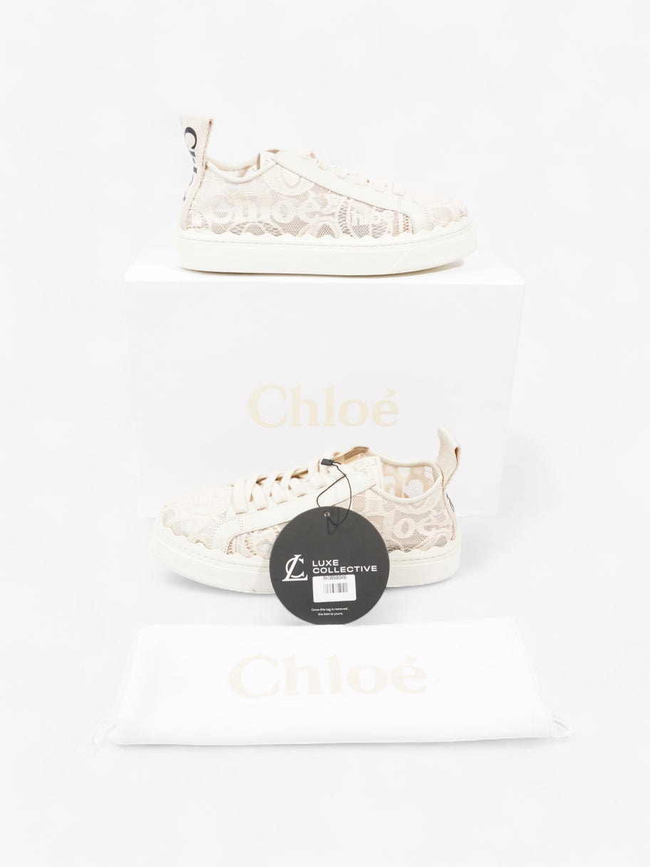 Chloe Lauren Sneakers Cream / Black Lace EU 40 UK 7 Image 10