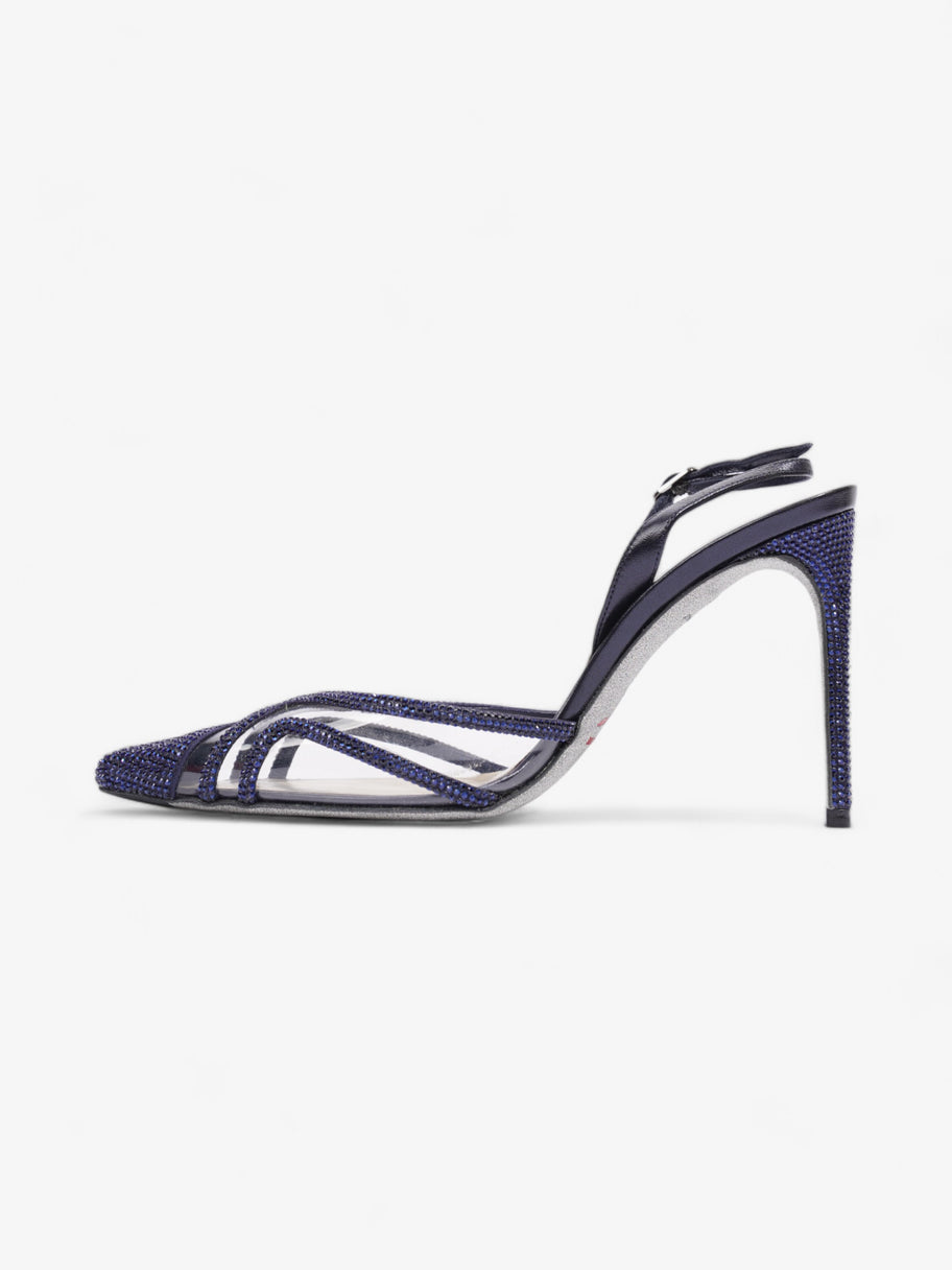 Rene Caovilla Dania PVC Slingback 100 Blue Leather EU 37 UK 5 Image 3