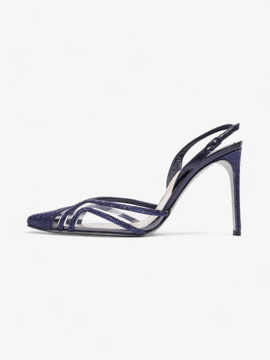 Rene Caovilla Dania PVC Slingback 100 Blue Leather EU 37 UK 5 Image 5