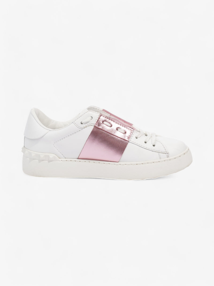 Valentino Open Sneakers White  / Pink Leather EU 37.5 UK 4.5 Image 1