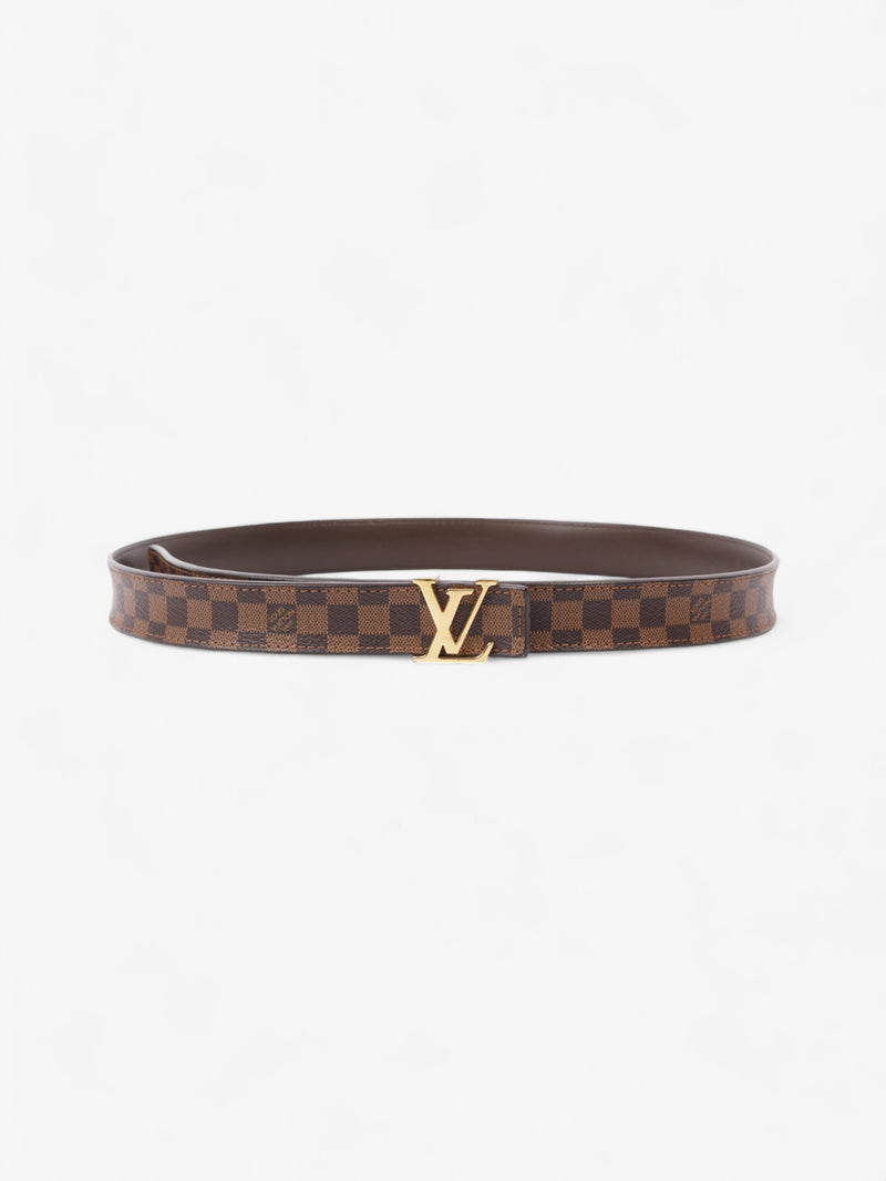  Louis Vuitton LV Iconic Belt Damier Ebene / Gold Leather 85cm / 34