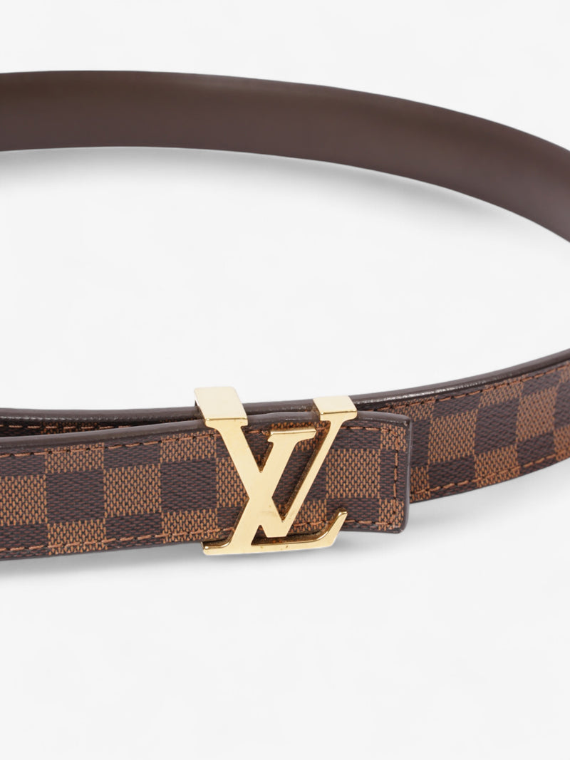  Louis Vuitton LV Iconic Belt Damier Ebene / Gold Leather 85cm / 34