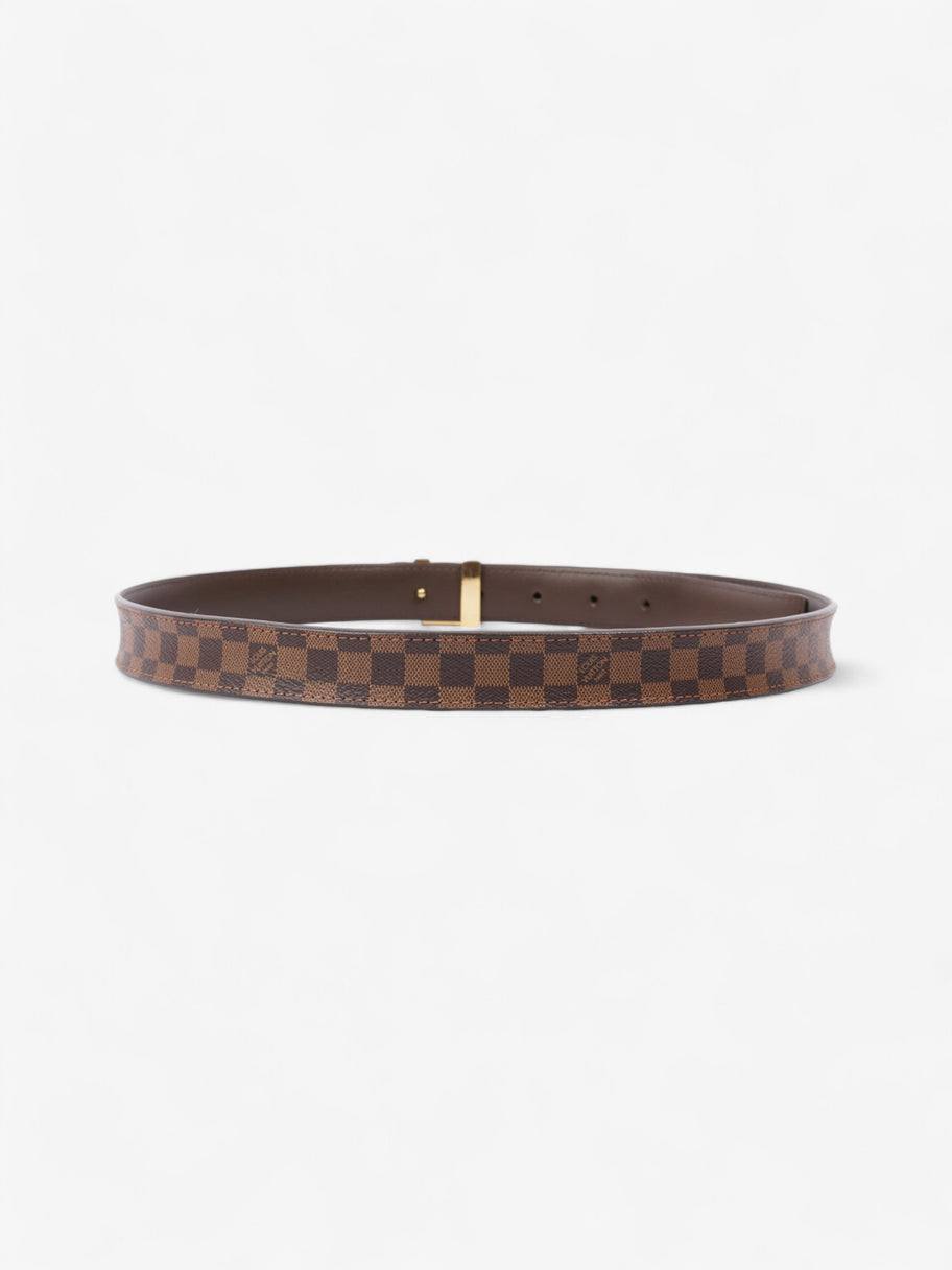 Louis Vuitton LV Iconic Belt Damier Ebene / Gold Leather 85cm / 34