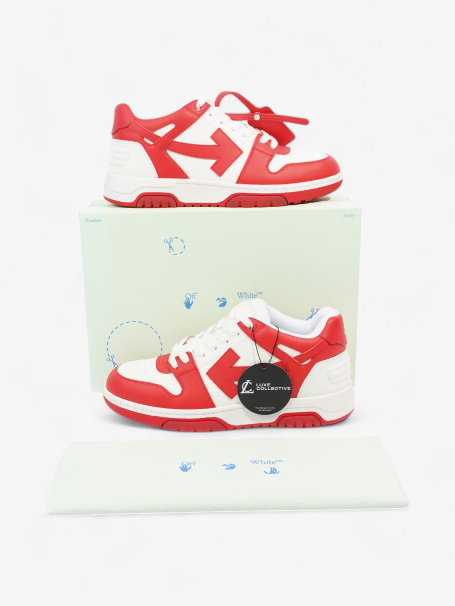 Off White Out Of Office Sneakers White  / Red Leather EU 43 UK 9 Image 10