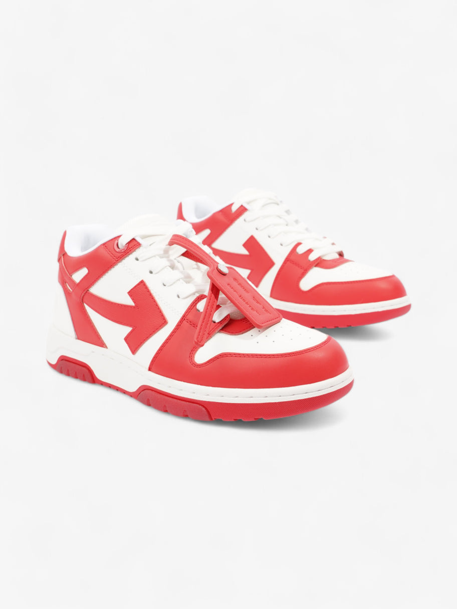 Off White Out Of Office Sneakers White  / Red Leather EU 43 UK 9 Image 2