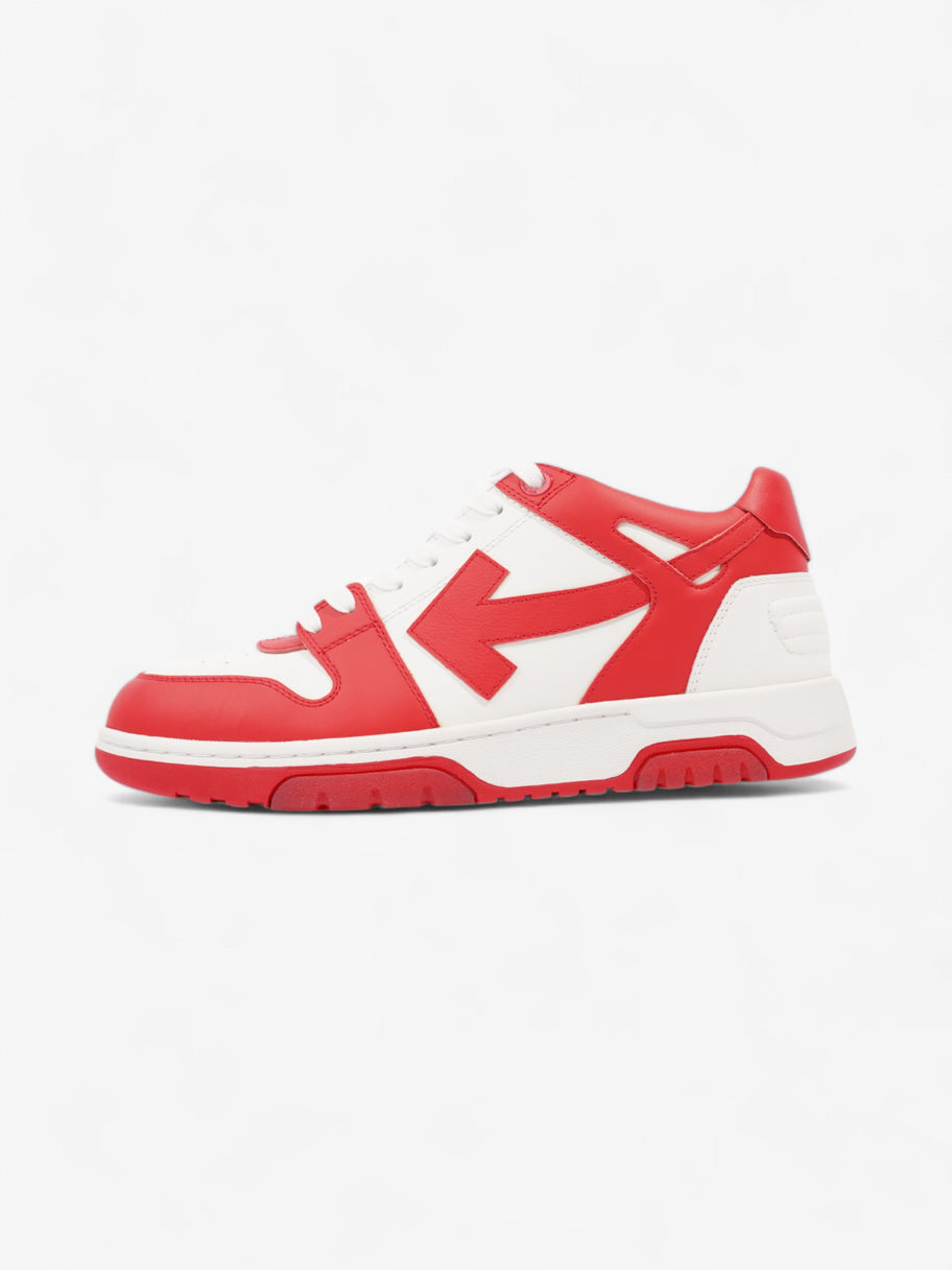 Off White Out Of Office Sneakers White  / Red Leather EU 43 UK 9 Image 5