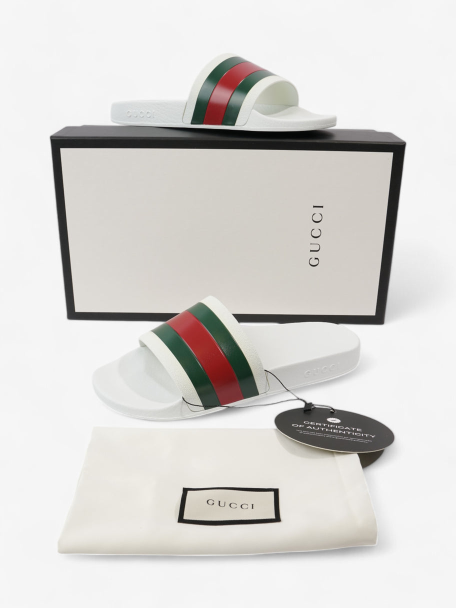 Gucci Gucci Slides White  / Green / Red Rubber EU 42 UK 8 Image 9