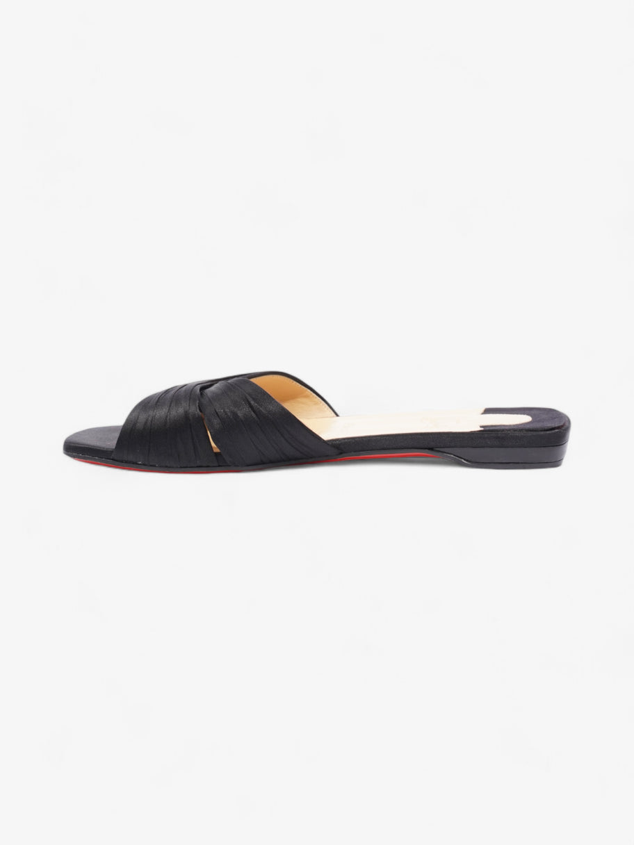 Christian Louboutin Nicol Is Back Flat Black Satin EU 39 UK 6 Image 3